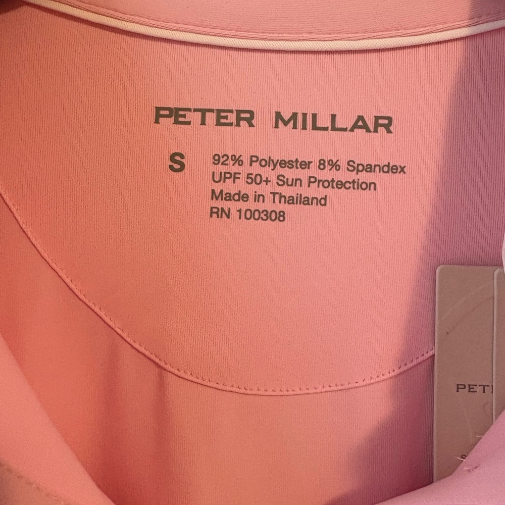 Peter Millar NWT Women's Golf Pink Polo Performance Shirt - Picture 7 of 7